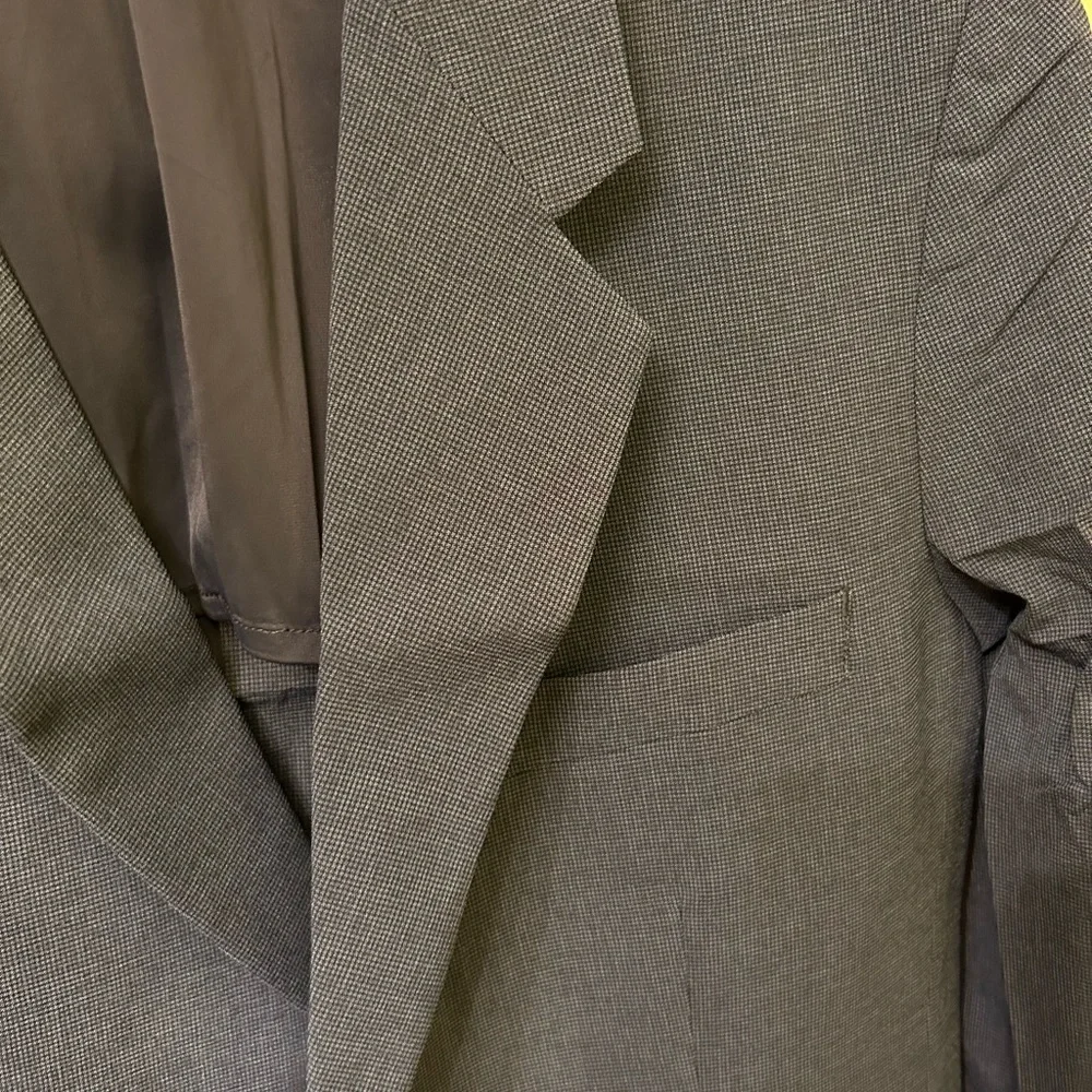 Ministry of Supply Suit Jacket SZ 42 Reg Elegant Navy Blue Check Pattern Stretch - Picture 11 of 13